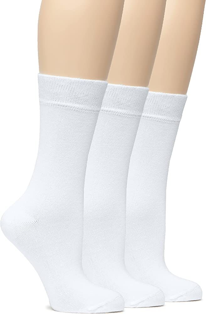 HUGH UGOLI Womens Soft Bamboo Dress Socks, Thin Crew Socks for Business, Trouser & Casual, Non-Bi... | Amazon (US)