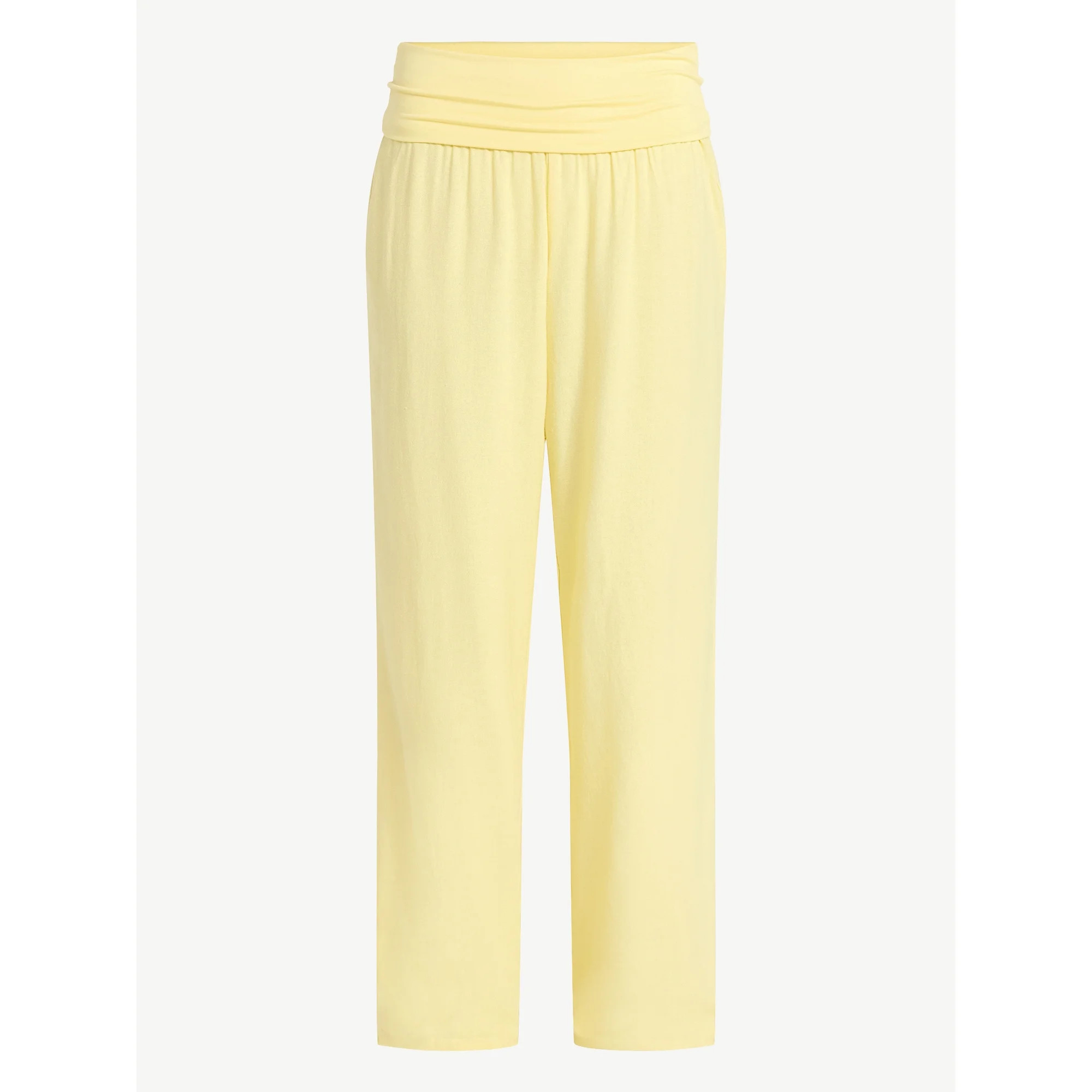 No Boundaries Foldover Beach Pants, 29.5'' inseam, Women's XXS-XXL | Walmart (US)