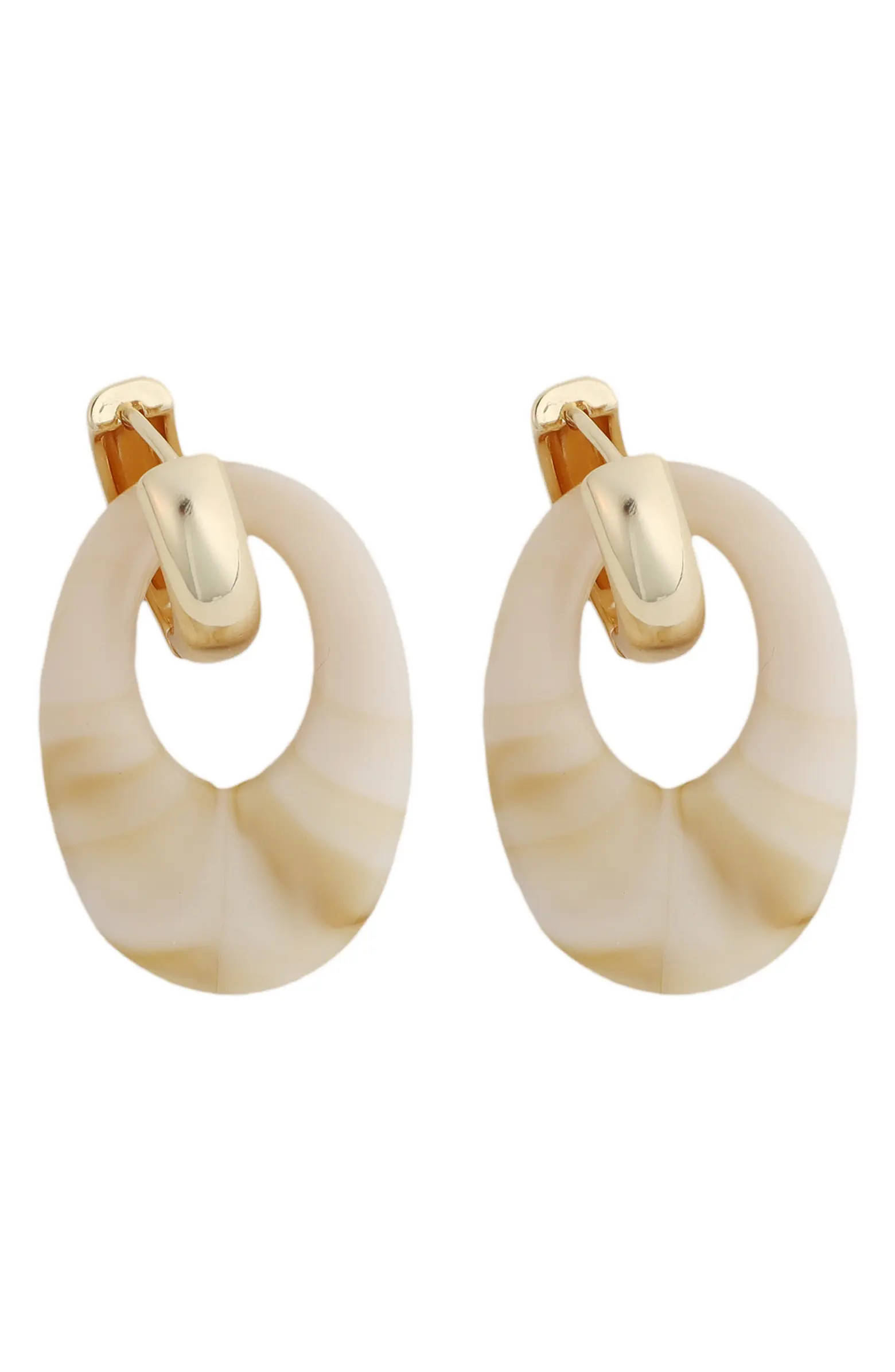 Two-Tone Link Hoop Earrings | Nordstrom