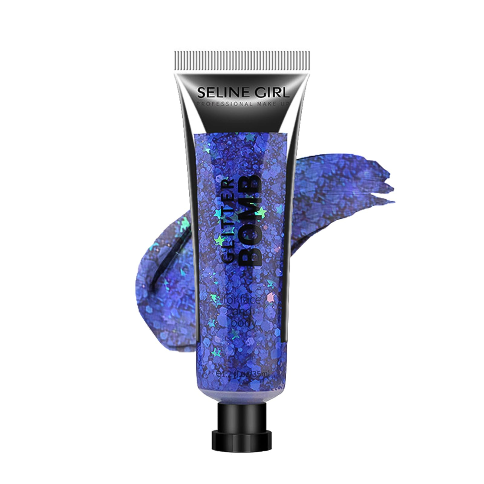 Face Glitter Gel, Hair Shimmer with Sticky Gel, Glitter for Hair DIY and Nails, Cosmetic Shimmer ... | Amazon (US)