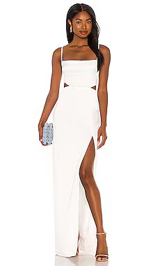Nookie Stella Cut Out Gown in Ivory from Revolve.com | Revolve Clothing (Global)