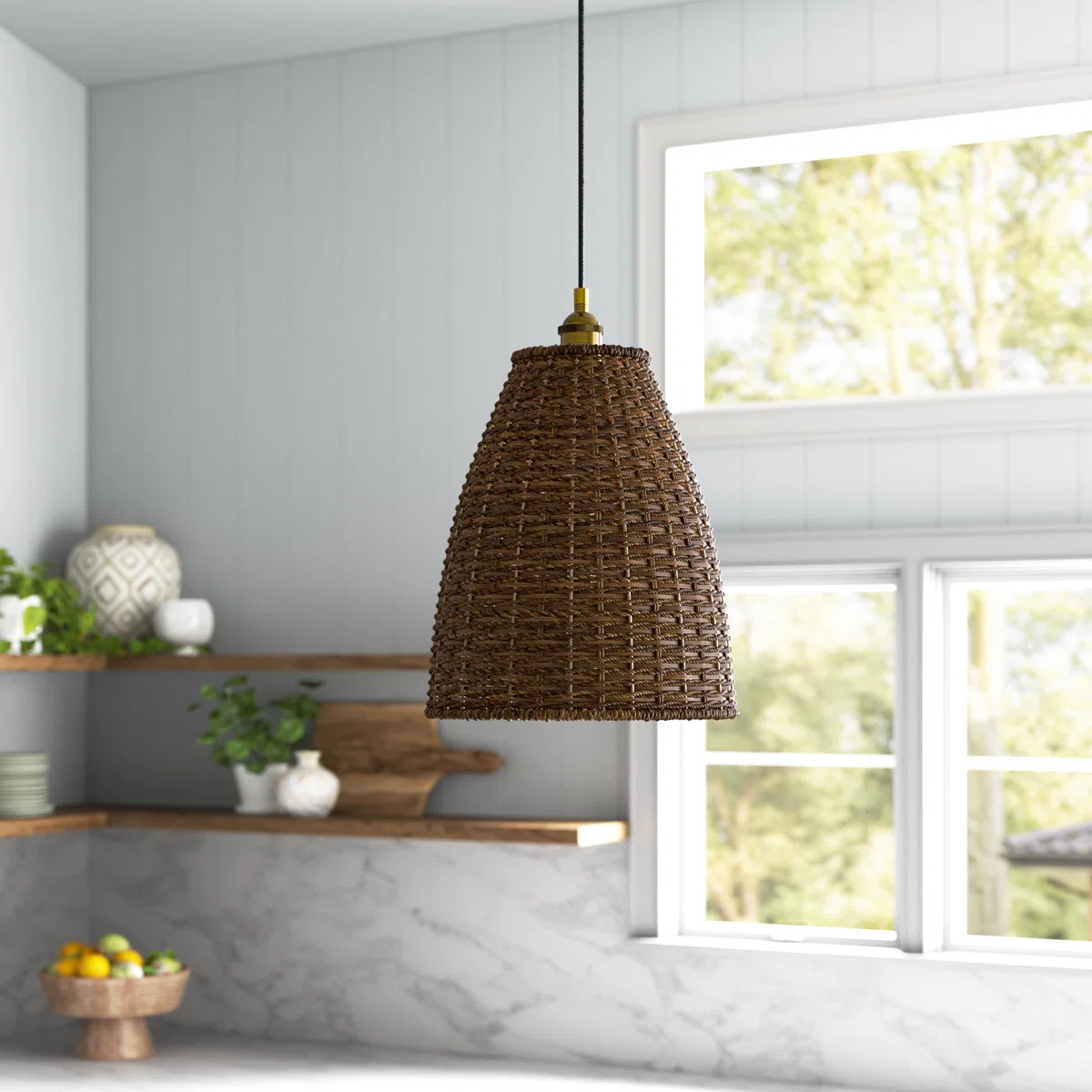 Aldona 1 - Light Natural Unique/Statement Pendant | Wayfair North America