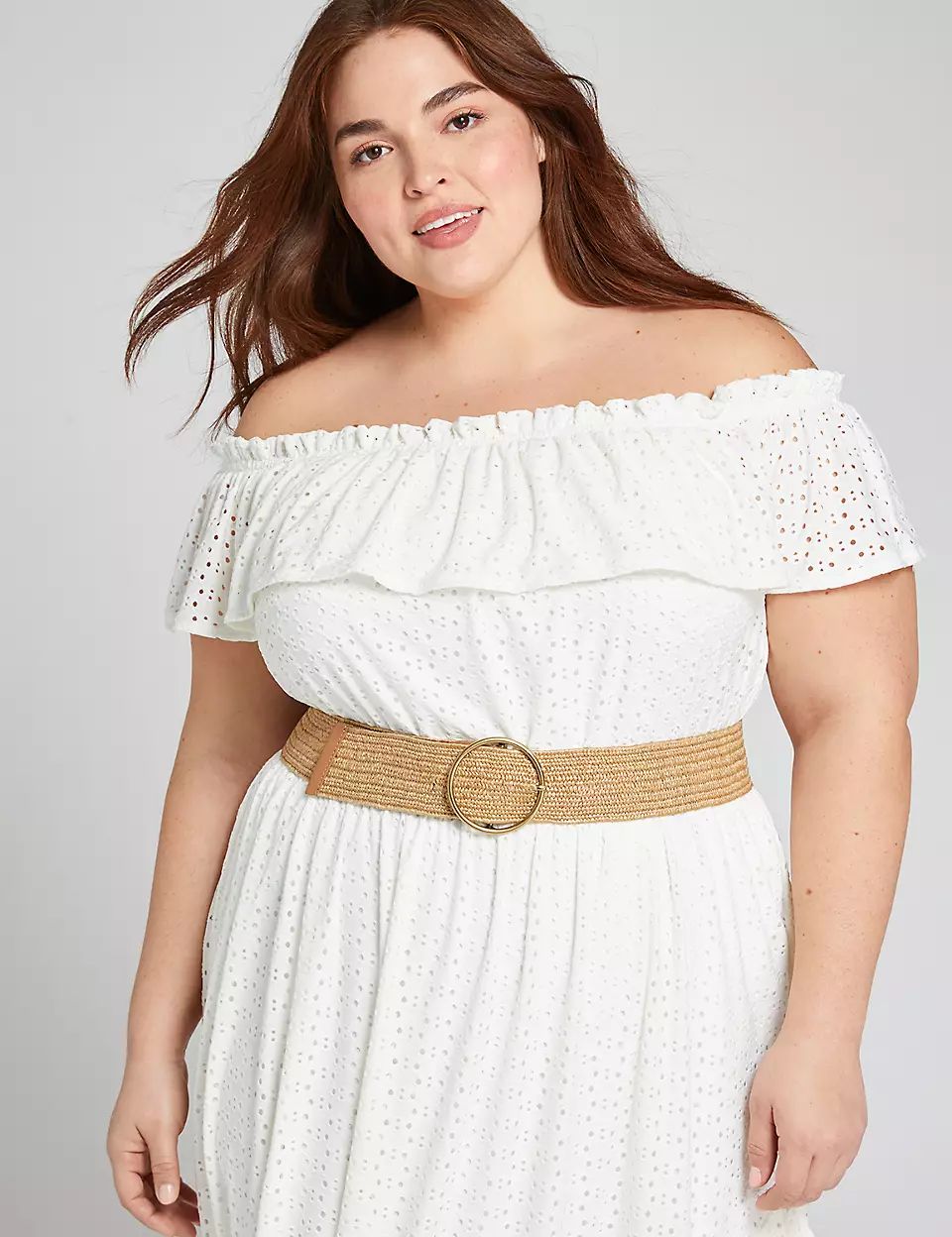 Wide Woven Stretch Belt | Lane Bryant (US)