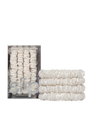 slip Skinny Scrunchies Set Of 4 in White from Revolve.com | Revolve Clothing (Global)