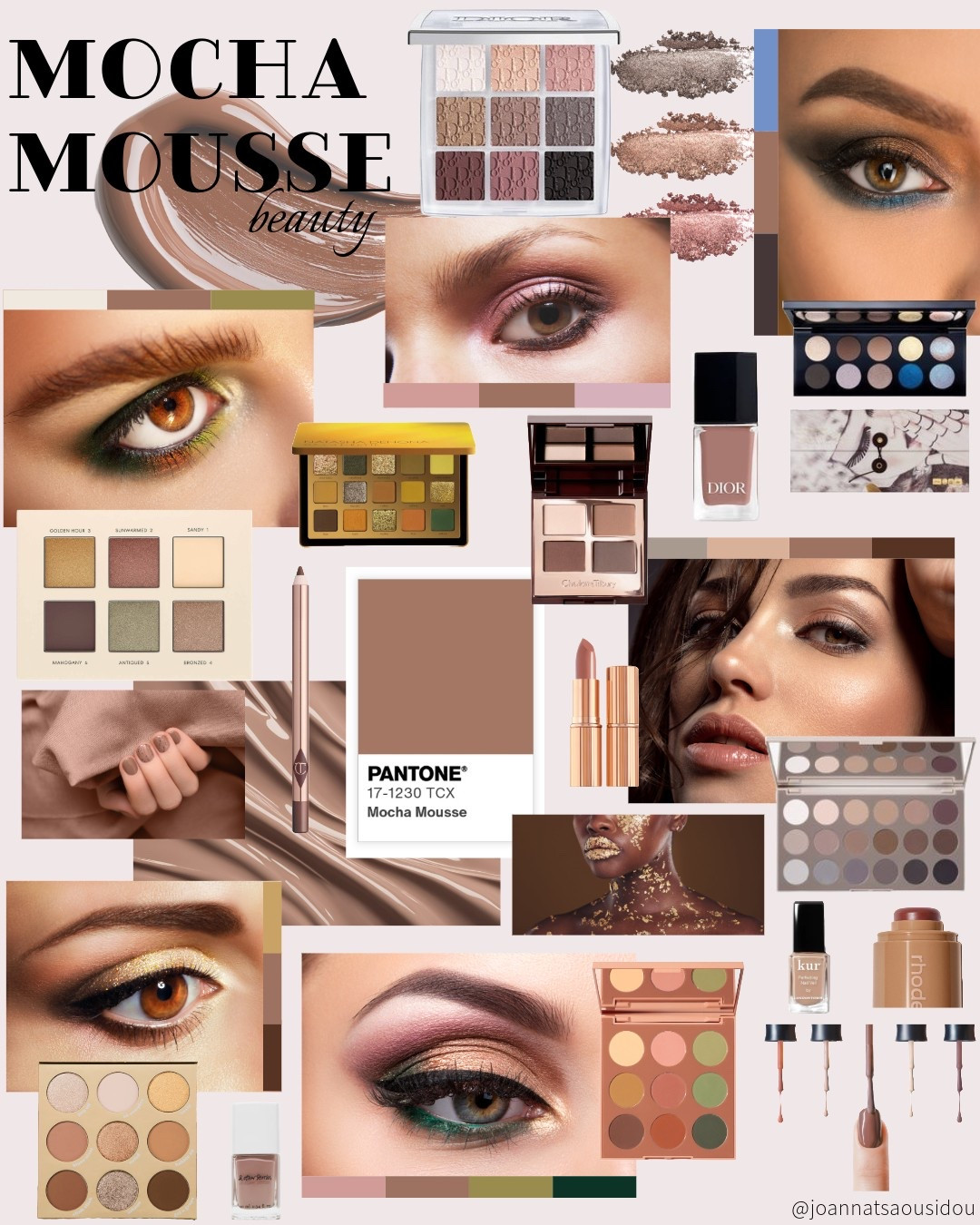 Mocha Mousse is the colour of the year according to Pantone! A beautiful warm brown hue that looks amazing on makeup looks. From eyeshadows to complexion products and lip products this colour is simply stunning!
Here are some colour combinations for your makeup looks! 
Read everything about the colour on my blog joannatsaousidou.com

#LTKeurope #LTKbeauty