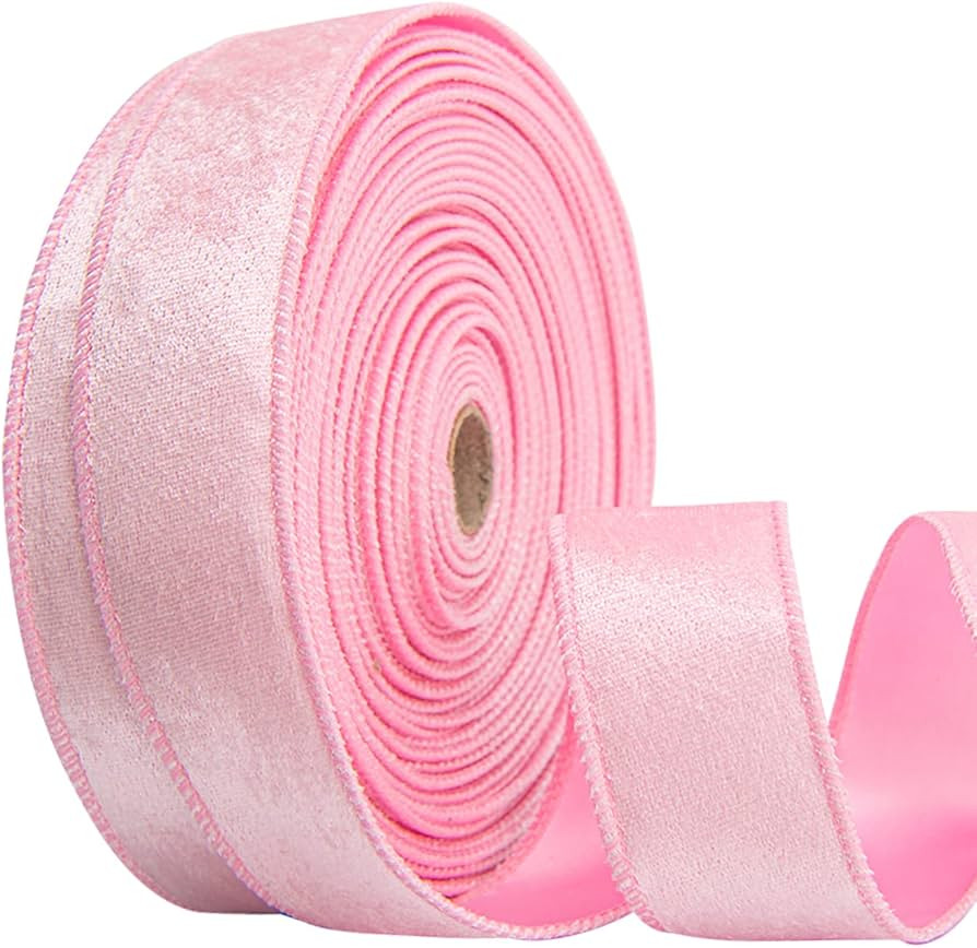 1.5Inch X 10 Yards Christmas Velvet Ribbon,1.5" Wide Wired Ribbon for Christmas Crafts Decoration... | Amazon (US)