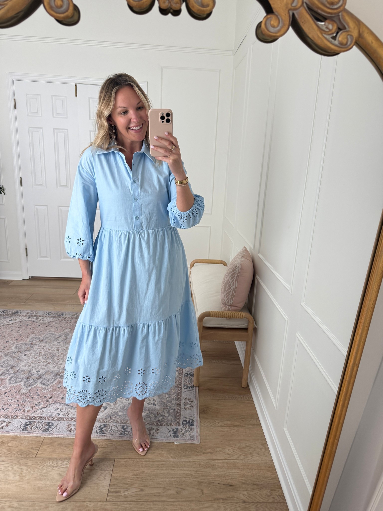 Love this for work or a graduation! The eyelet detail is so pretty! Wearing a med 