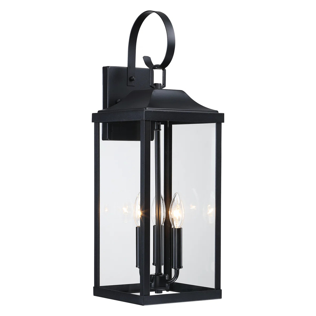 Radan Pankova 3 - Light Outdoor Wall Light with Clear Glass Lampshade | Wayfair North America