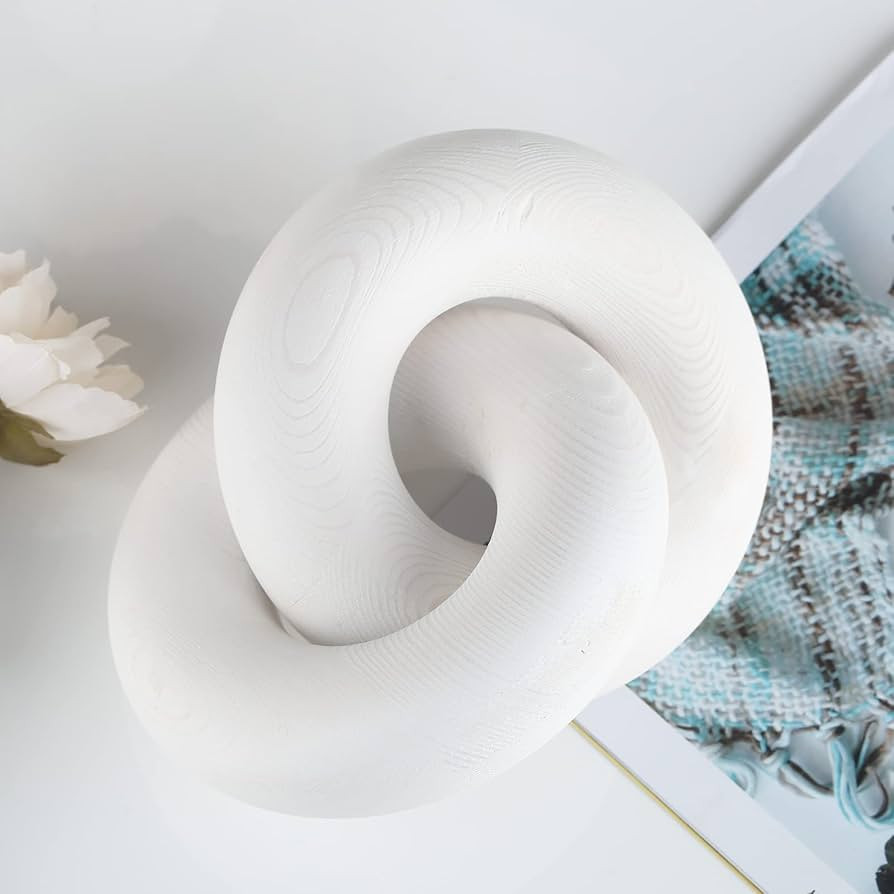 XMGZQ Wood Knot Decor,2-Link Wood Chain Link Decor,Rustic Home Decor Farmhouse,Hand Carved Boho B... | Amazon (US)