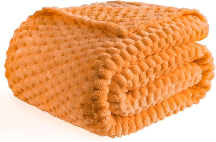 Bnuitland Soft Flannel Throw Blanket(50X40 inches), 3D Jacquard Fluffy Lightweight Fleece Throw B... | Amazon (US)