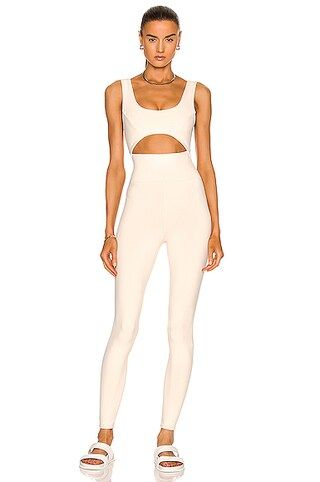 Live The Process Cut Out Bodysuit Jumpsuit in Ivory | FWRD 
