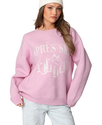 Edikted Womens Apres Ski Oversized Sweater - Macy's | Macy's