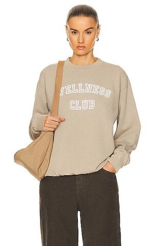 Wellness Club Flocked Crewneck Sweater | FWRD 