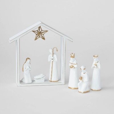 7pc Decorative Nativity Set White - Wondershop&#8482; | Target