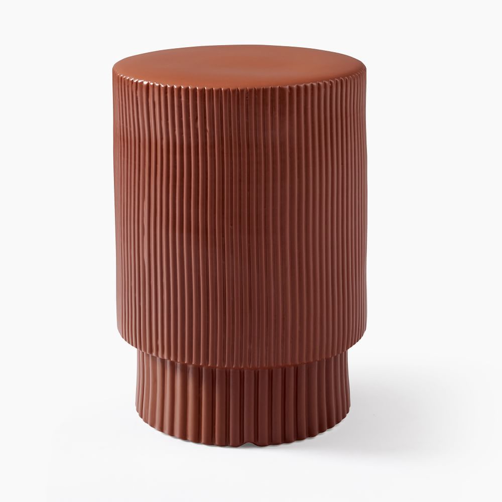 Textured (13&amp;quot;) Collection Side Table, Terracotta | West Elm (US)