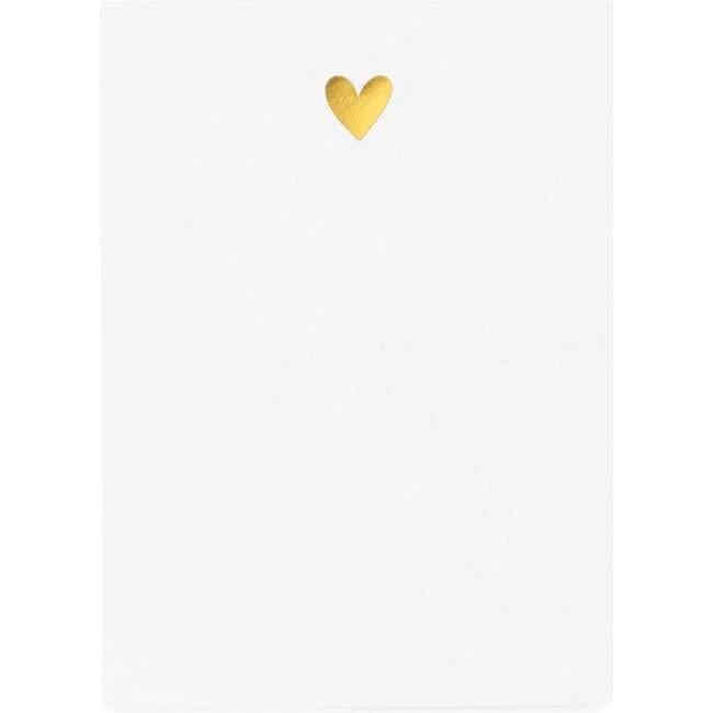 Sugar Paper | Mini Pad, Gold Heart (White) | Maisonette | Maisonette