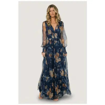 Baltic Born Layla Tulle Maxi Dress in Terracotta at Nordstrom, Size Large | Nordstrom