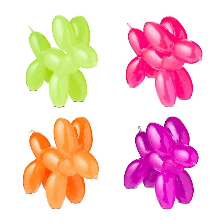 Valentine's Day Multi-Color Balloon Dog Party Favors, 4 Count, by Way To Celebrate | Walmart (US)