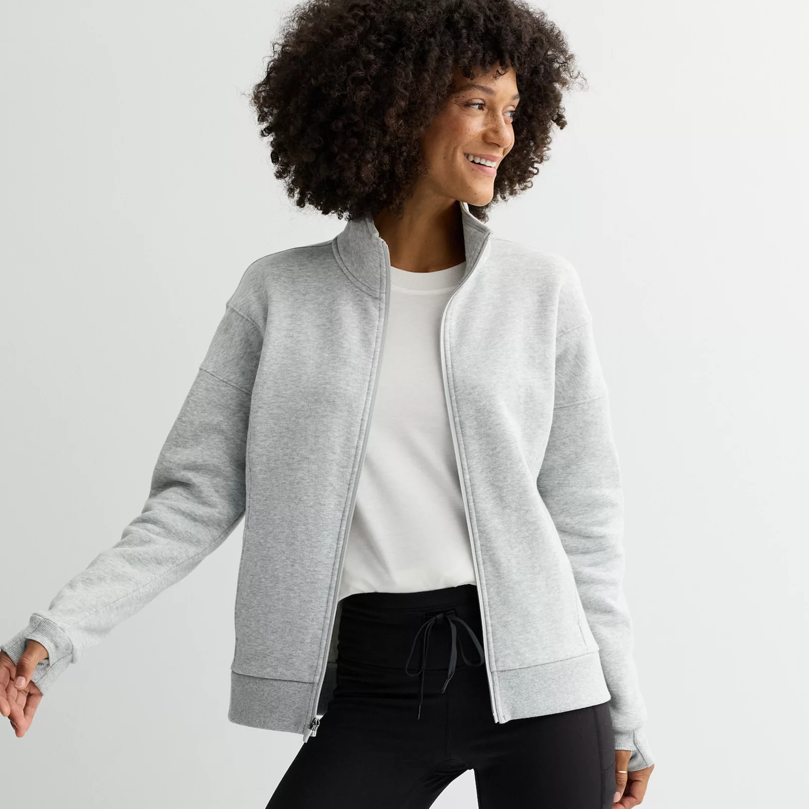 Women's Tek Gear® Ultrasoft Fleece Full Zip Mockneck Jacket | Kohl's