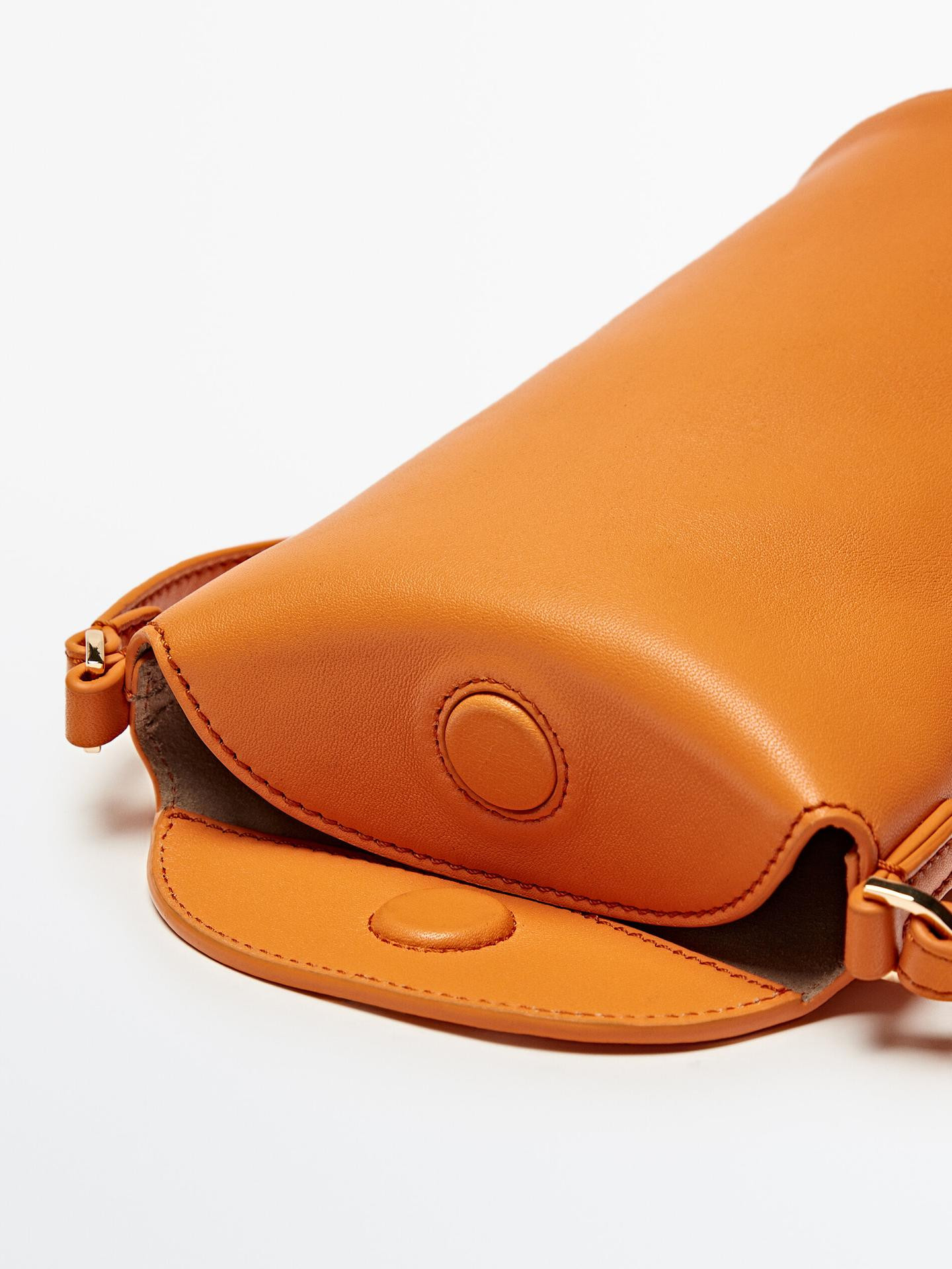 Vertical nappa leather mini crossbody bag | Massimo Dutti US