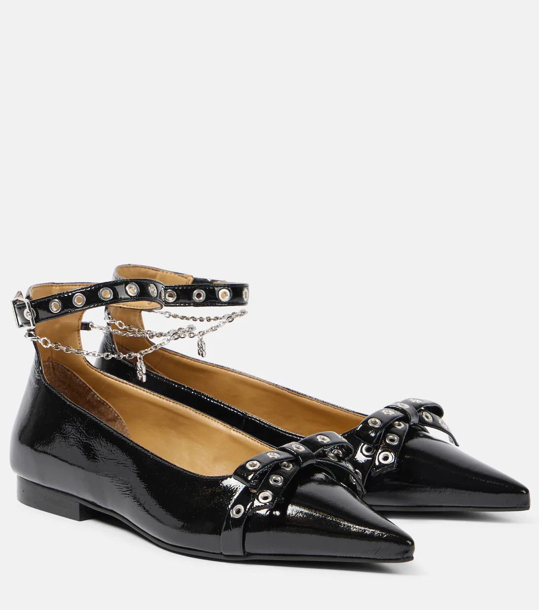 Ballerines Eyelets Jewel en cuir verni synthétique | Mytheresa (FR)