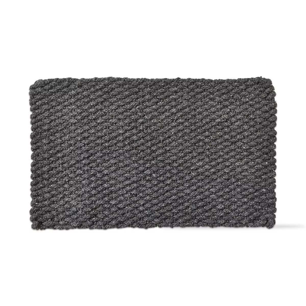 tagltd 1'6"x2'6" Handwoven Doormat Dark Grey Solid Rectangle Indoor and Outdoor Polypropylene Doo... | Target