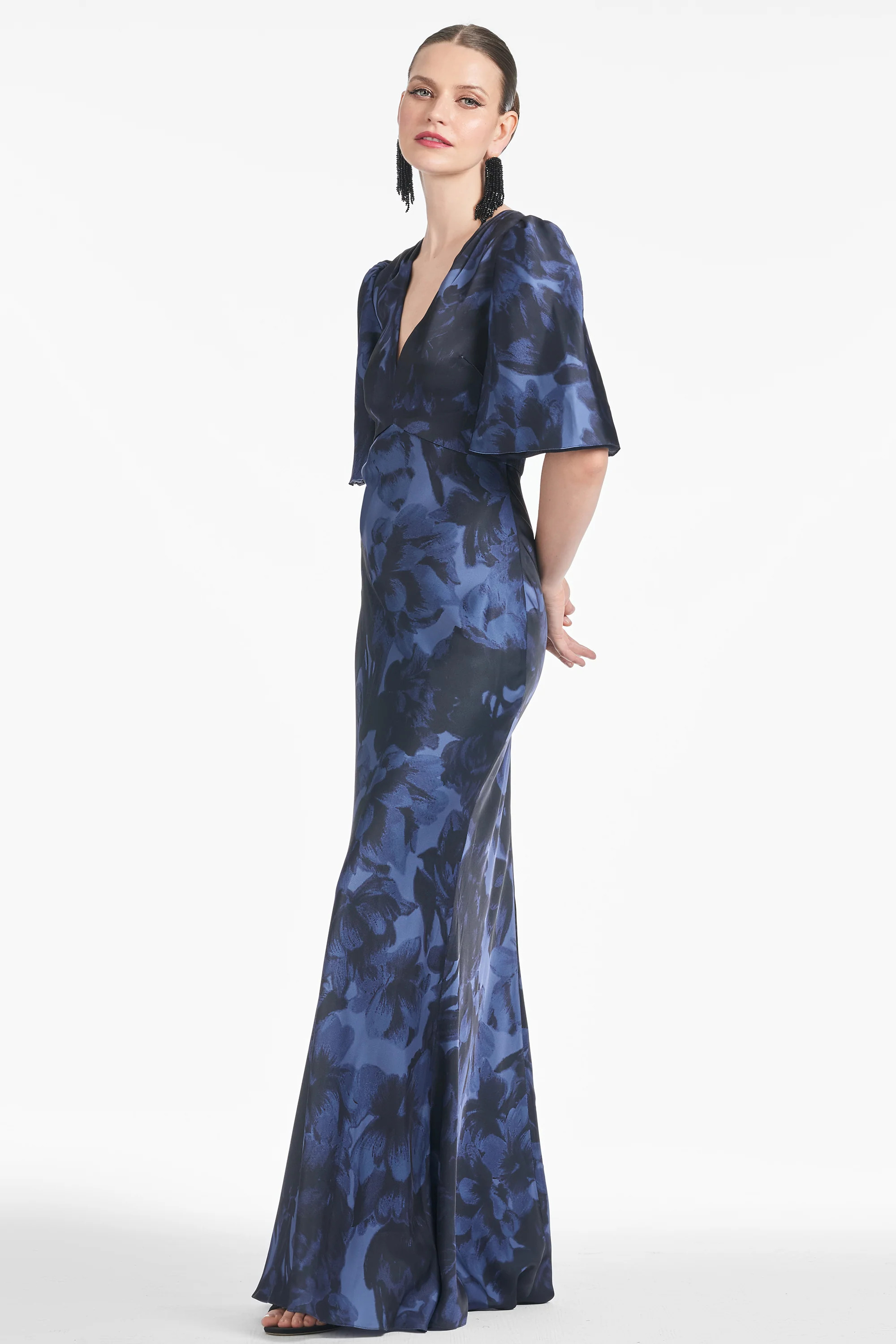 Mae Gown - Deep Ocean Bouquet | Sachin and Babi