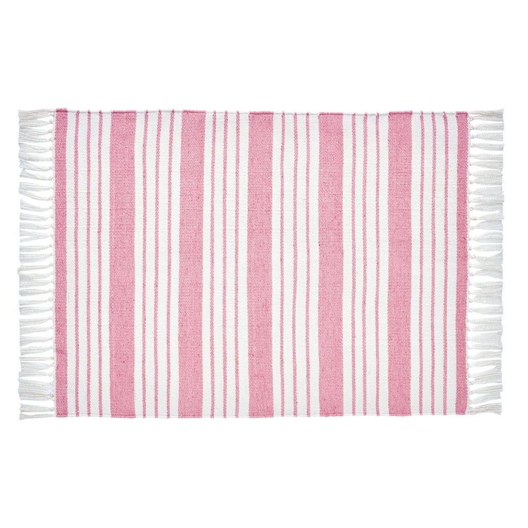 My Texas House Pink Stripe Layering Rug, 24" x 32" - Walmart.com | Walmart (US)