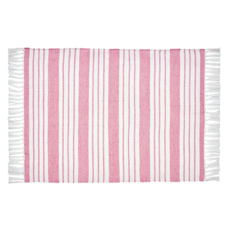 My Texas House Pink Stripe Layering Rug, 36" x 50" | Walmart (US)