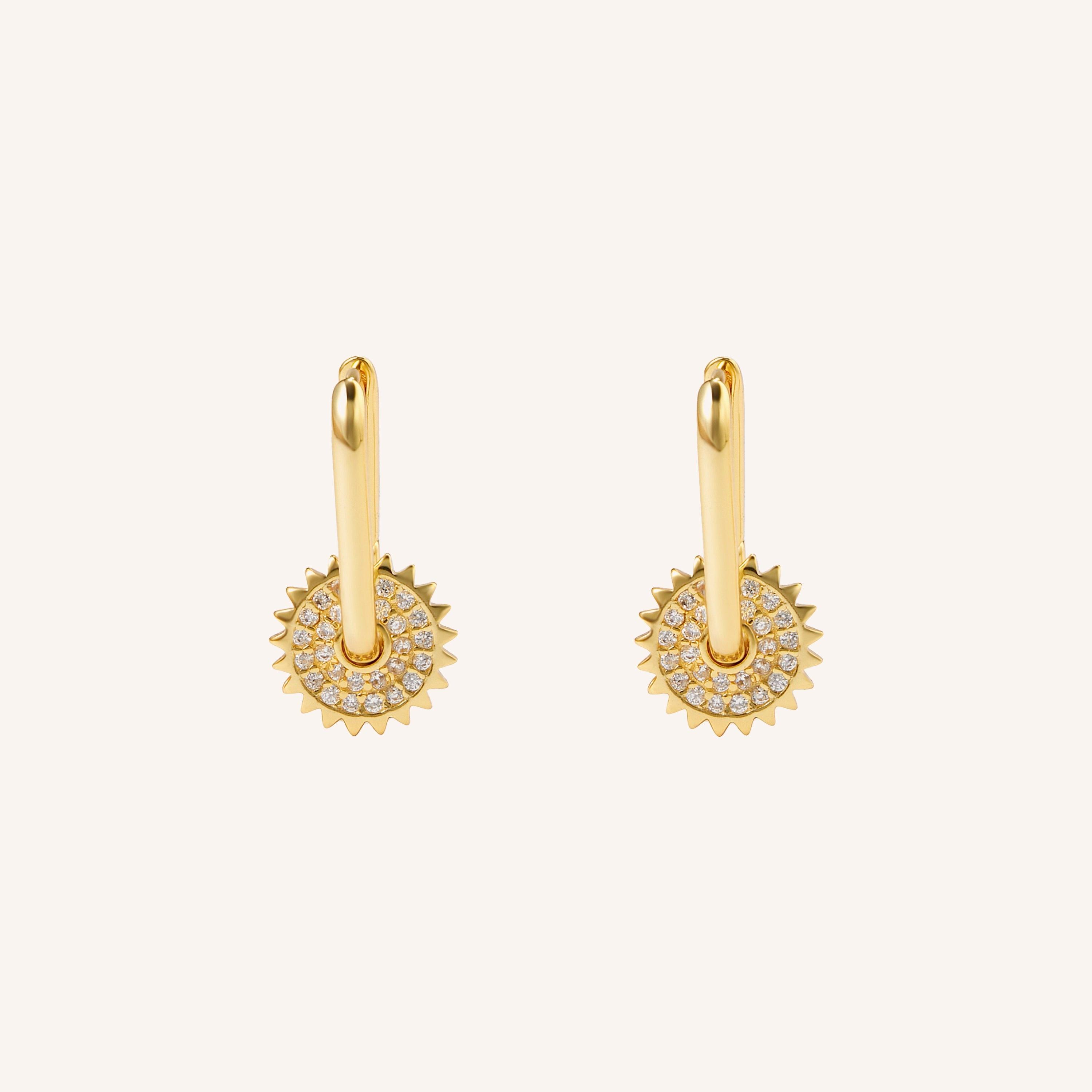 Elongated Dainty Charm Hoops | Victoria Emerson