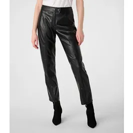 Buy FAUX LEATHER ANKLE ZIPPER PANTS Online - Karl Lagerfeld Paris | Karl Lagerfeld Paris