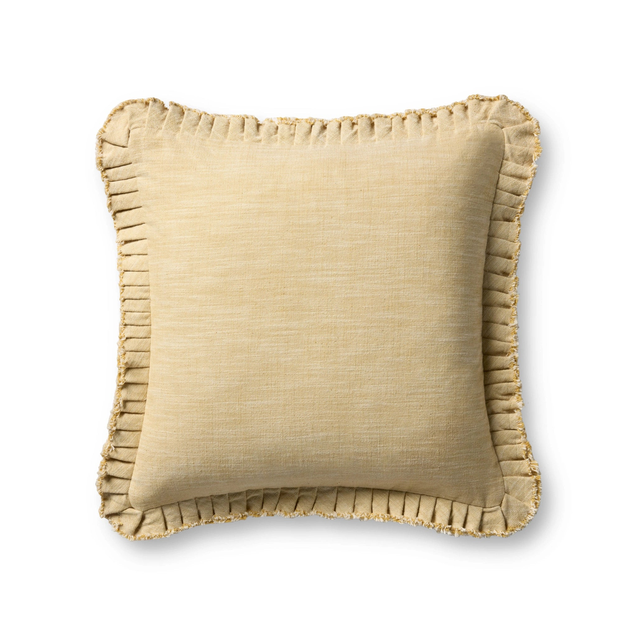 Loloi PLL0210 Yellow 20" x 20" Cover w/Poly Pillow | Outrageous Interiors + Design