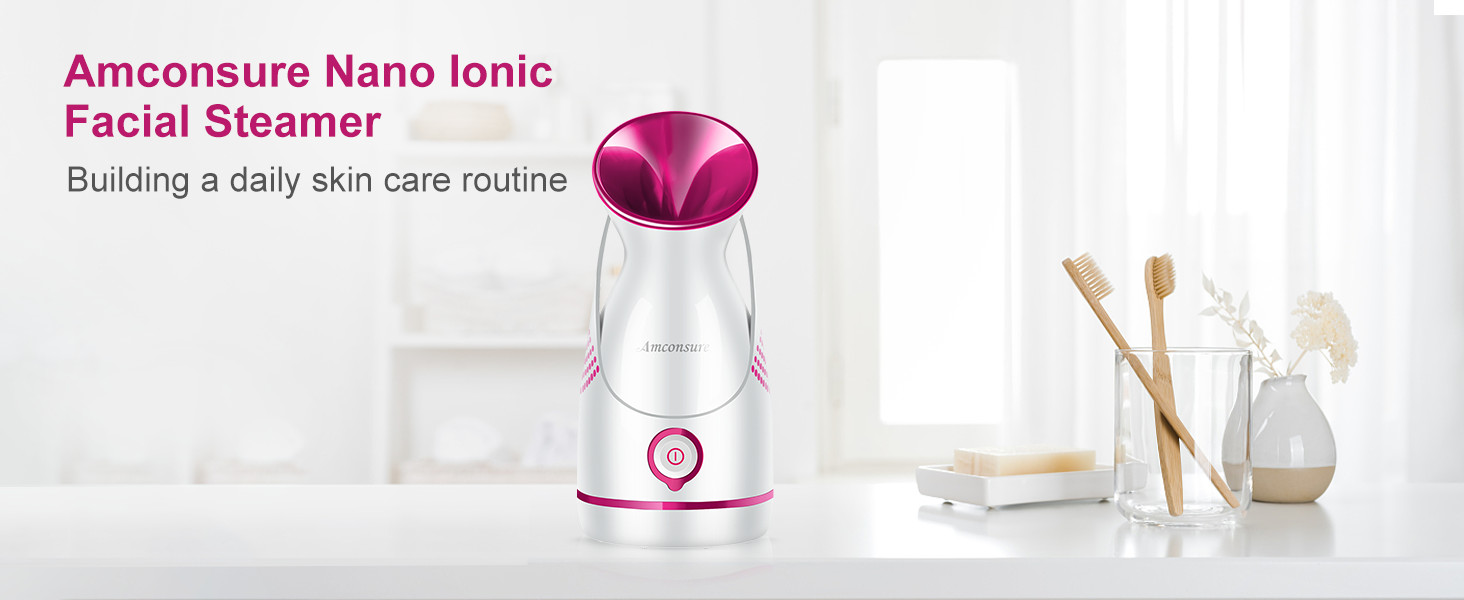 Amconsure Facial Steamer - Nano Ionic Face Steamer Warm Mist Steamer for Home Sauna SPA, Humidifi... | Amazon (US)