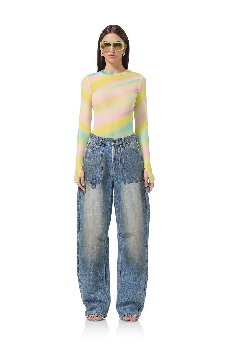 Kaylee Top - Rainbow Stripe | ShopAFRM