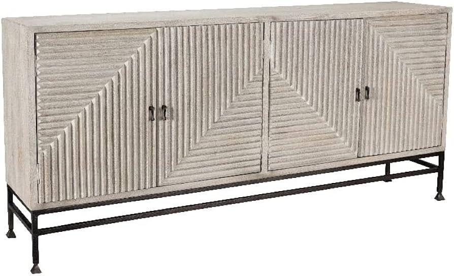 Kosas Home Augustus Modern Wood Sideboard in Light Gray/Nickel | Amazon (US)