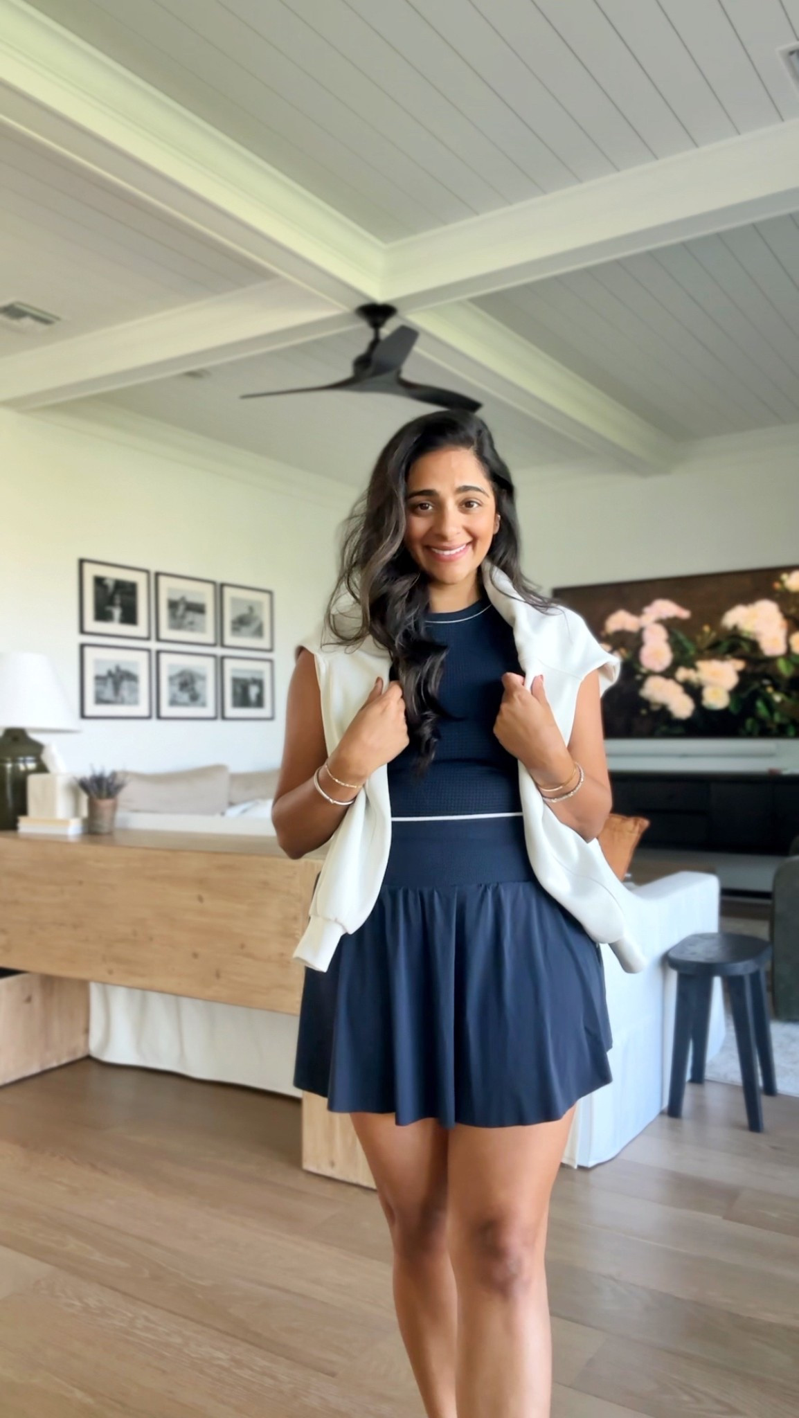 I am in love with this tennis/golf skirt paired with this navy tank!  The skirt has a super wide waistband and the shorts underneath are a knit fabric. SUPER COMFORTABLE! The top and bottom in less than $50! Such a steal! 

Tennis skirt, golf skirt, golf outfit, navy blue golf skirt, navy blue tennis skirt, Target finds, target activewear 

#LTKPetite #LTKActive