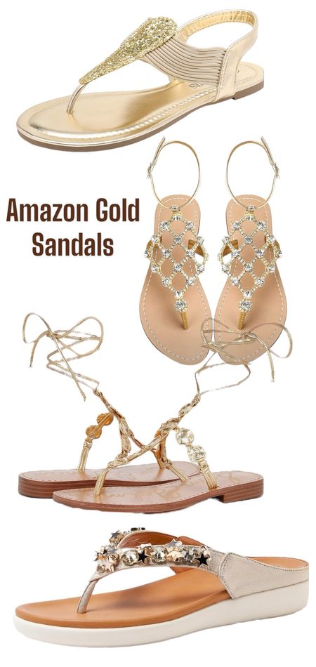 Gold Sandals a must have Summer staple 

#LTKFindsUnder50 #LTKFestival #LTKSeasonal