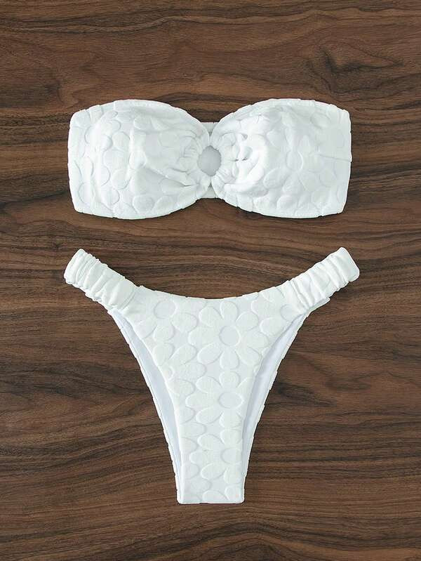 Ring Linked Bandeau Bikini Swimsuit  SKU: st2305038034936636(3 Reviews)$11.49$10.92Join for an Ex... | SHEIN