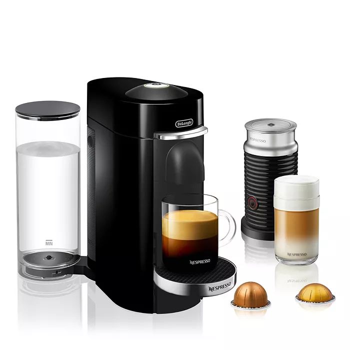 Nespresso VertuoPlus Deluxe by De’Longhi with Aeroccino Milk Frother, Classic Black Back to Res... | Bloomingdale's (US)