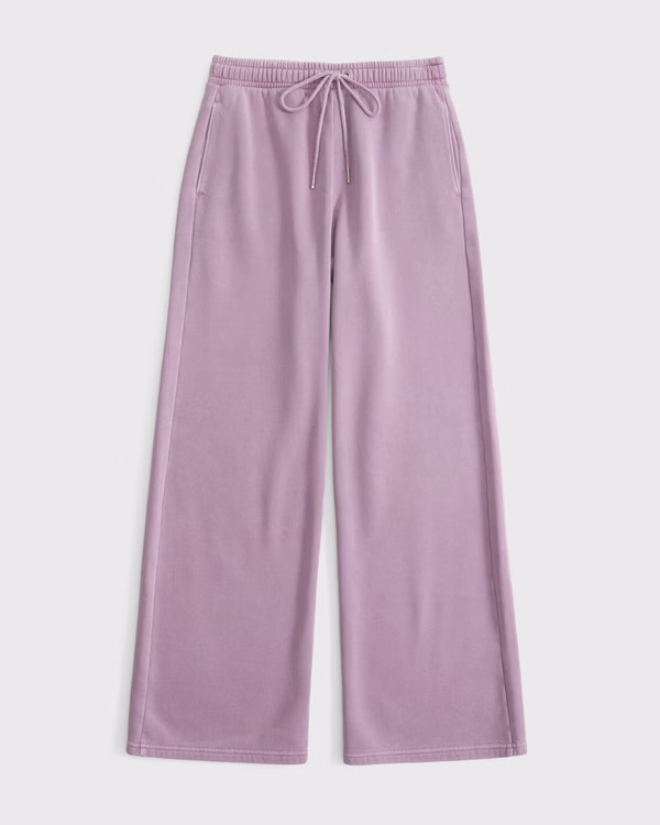 Essential Mid Rise Wide Leg Sunday Sweatpant | Abercrombie & Fitch (US)