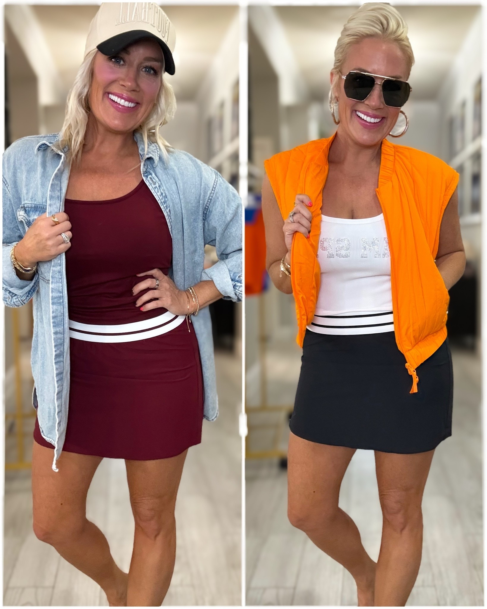 Target Gameday collection camis and skorts, I suggest your true to size