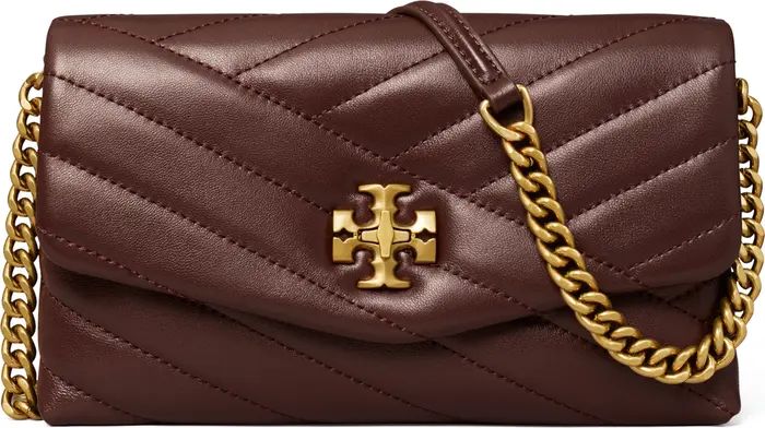 Kira Chevron Quilted Leather Wallet on a Chain | Nordstrom