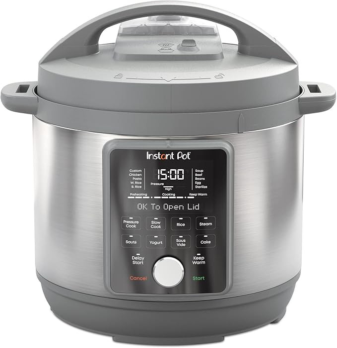 Instant Pot, 6-Quart Whisper Quiet 9-in-1 Electric Pressure Cooker, Slow Rice Steamer, Sauté, Yo... | Amazon (US)