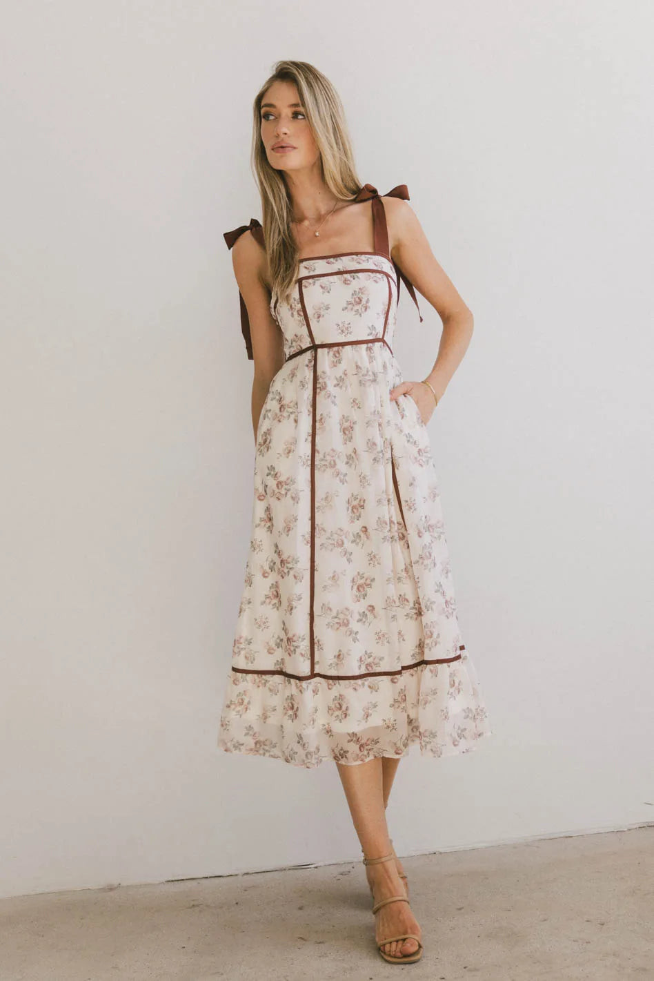 Zinnia Floral Tie Strap Dress | Böhme US