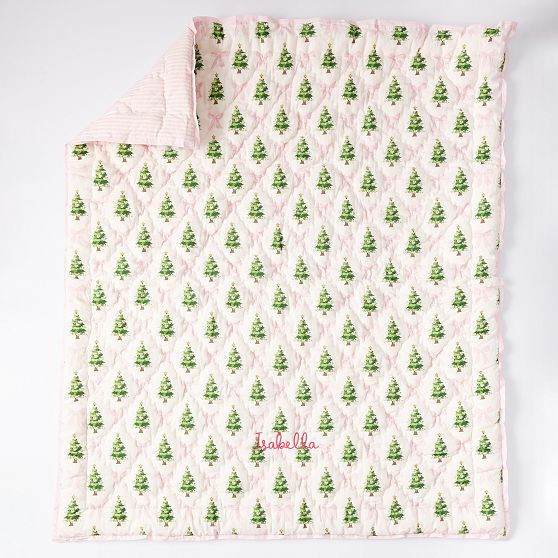 Holiday Baby Quilt, Bow | Mark and Graham