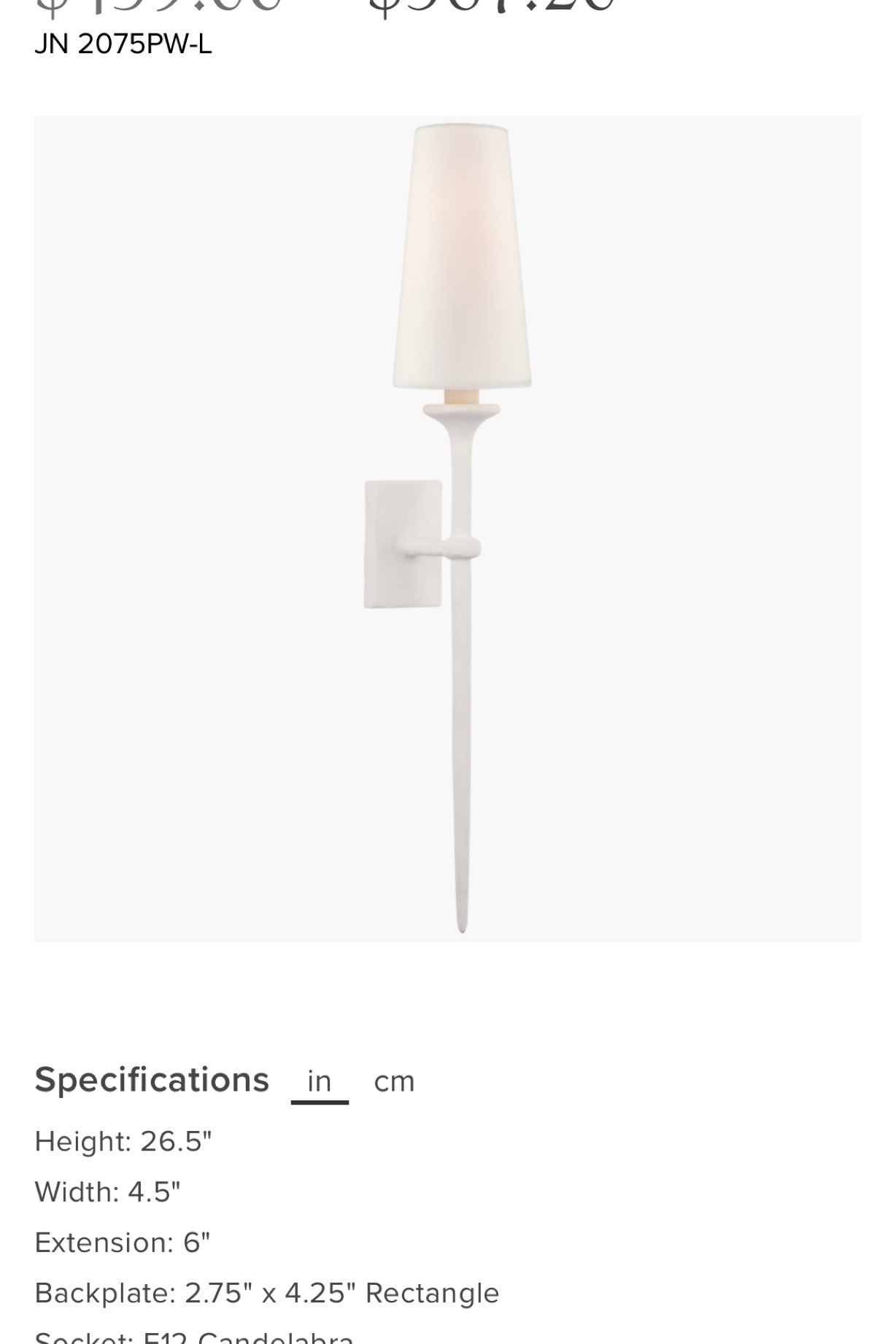 Kitchen sconce 