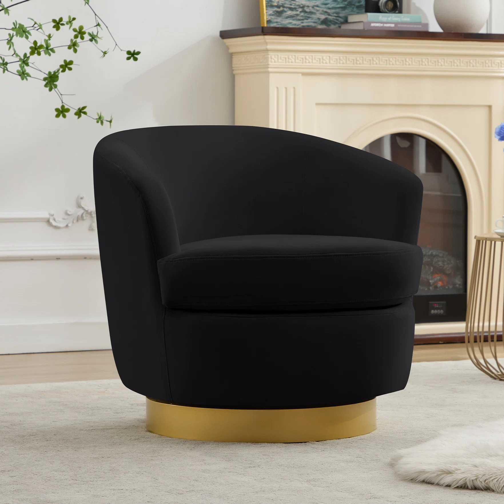 Velvet Swivel Barrel Chair | Wayfair North America