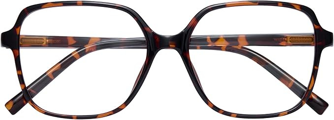 Retro-Inspired Blue Light Glasses for Women - Lightweight Oversized Square Glasses for Eye Strain... | Amazon (US)