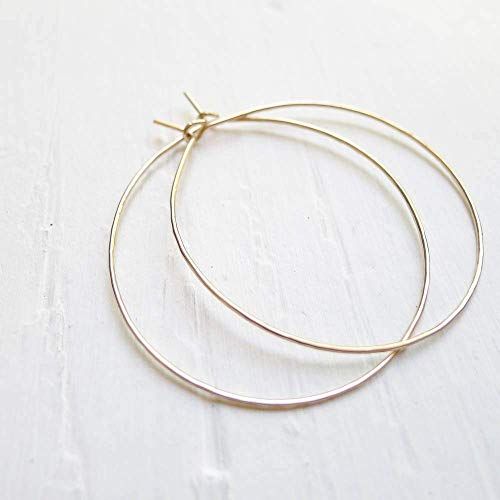 Hammered Gold Filled Wire Hoops | Amazon (US)