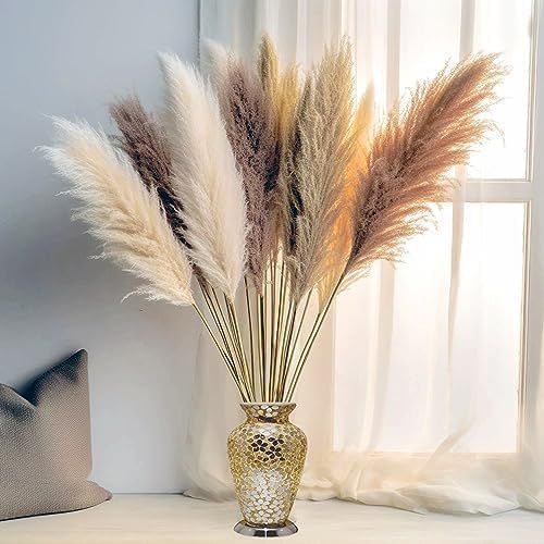 Pampas Grass Decor Tall - 10 Stems Pampas Grass - 40-Inch Large Pampas Grass for Home & Office - ... | Amazon (US)